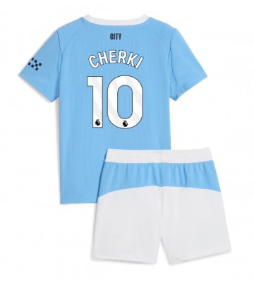 Manchester City Rayan Cherki #10 Hjemmebanetrøje Børn 2025-26 Kortærmet (+ Korte bukser)